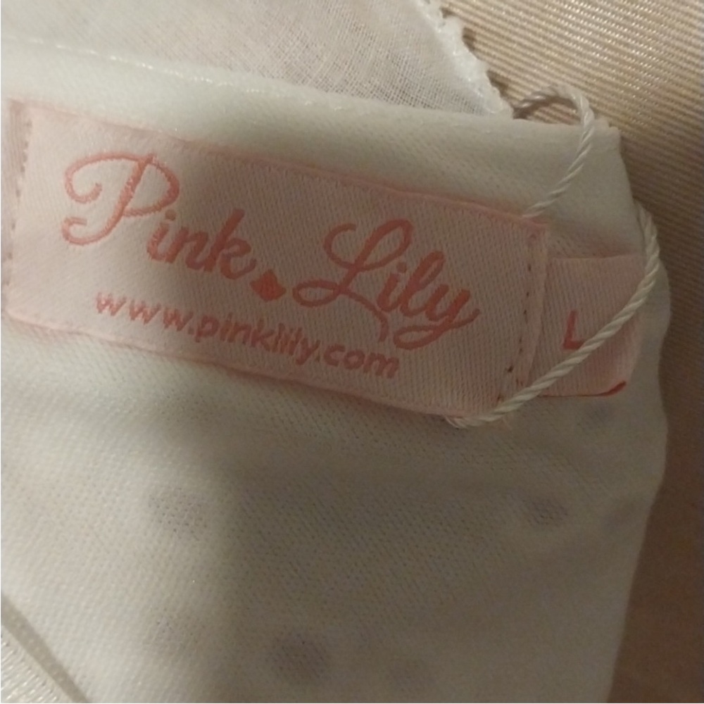 Pink Lily White Eyelet Cross-Back Romper - Picture 9 of 13